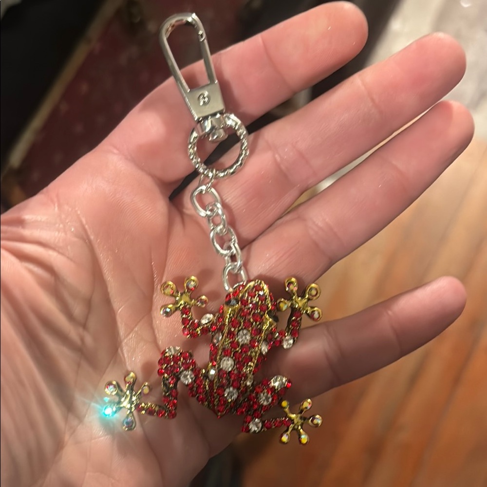 Betsey Johnson Red and Yellow Frog Key Holder